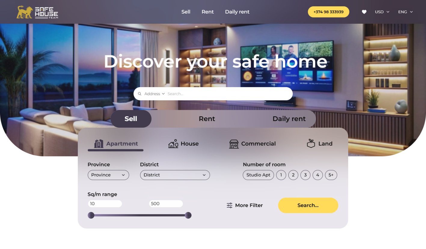 Safe House — Real Estate Platform (Website + Agent Portal)