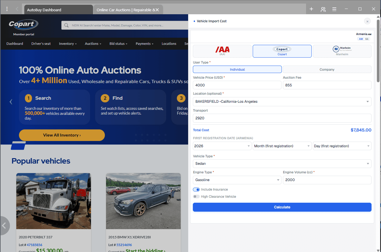 Armenia Import Calculator — Real-Time Exchange Rates, Full Cost Breakdown