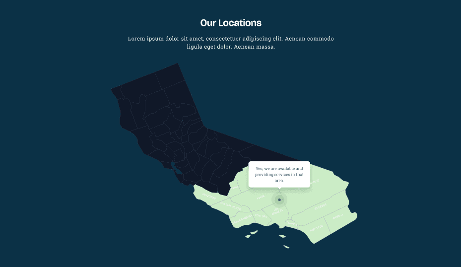 Service availability map