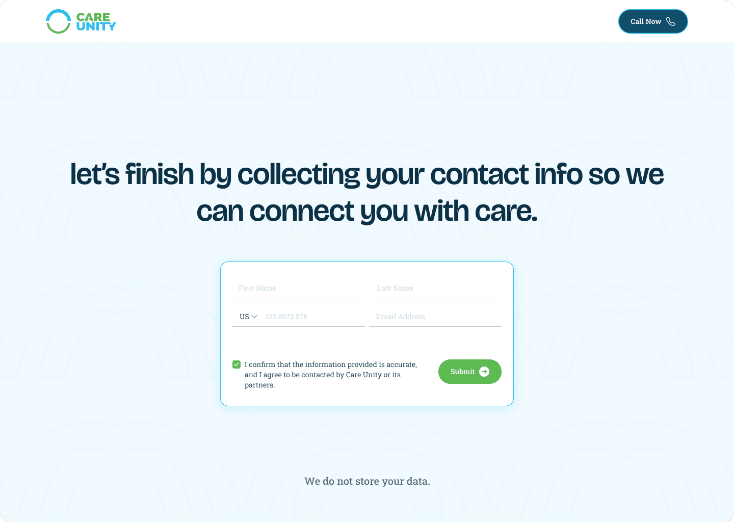 Contact info collection