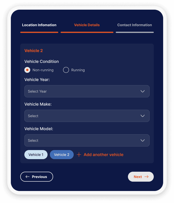 Step 2: Vehicle Details