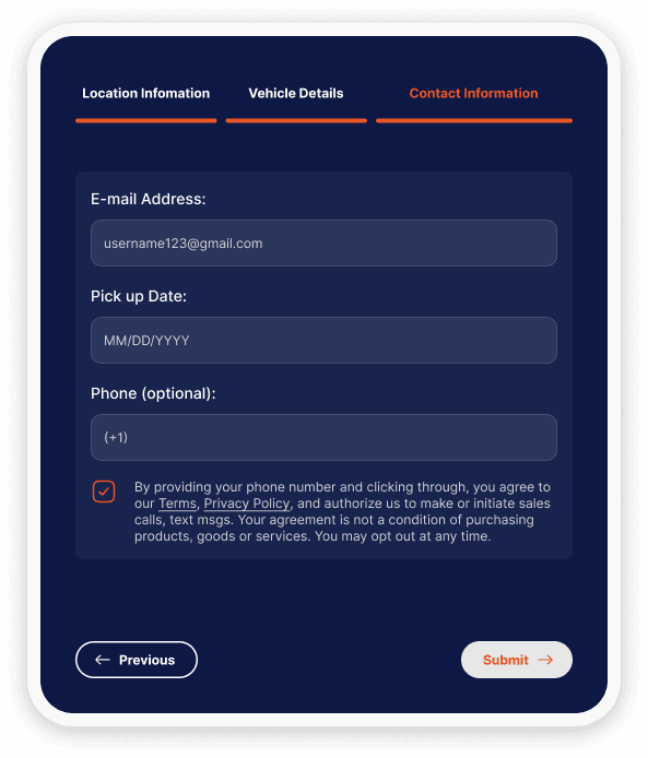 Step 3: Contact