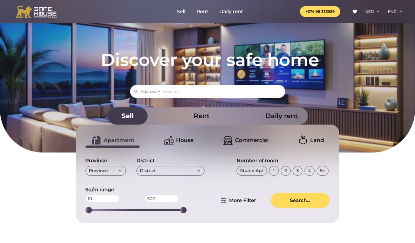 Safe House — Real Estate Platform (Website + Agent Portal) thumbnail