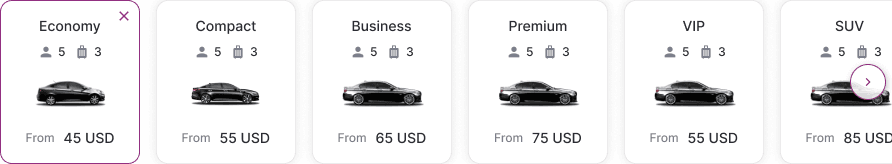 Car category cards